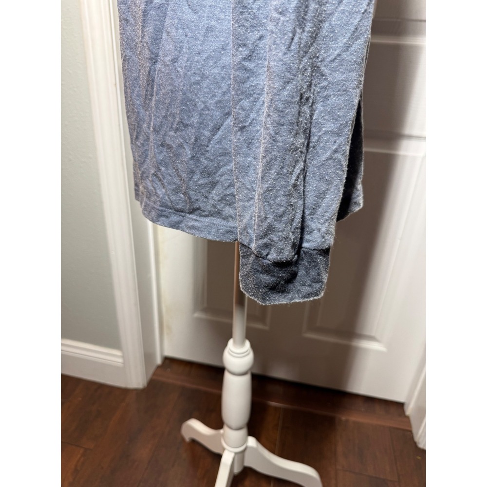 Treasure & Bond Scoop Neck Long Sleeve Top Large Blue Good Heathered Relaxed - Picture 4 of 6